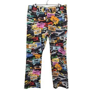 Loudmouth Pants Mens 32x30 Multicolor Cassette Tapes Golf Retro Print Stretch
